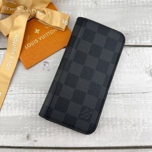 AUTHENTIC Louis Vuitton Empreinte iPhone or Folio Case. Black.